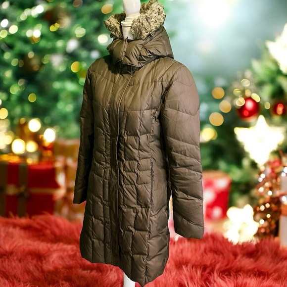 Eddie Bauer ‘Lodge’ Goose Down-Filled Winter Parka in Chocolate Brown Size M - Picture 7 of 16